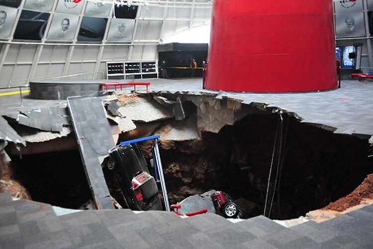 Sinkhole consumes 8 rare Corvettes at National Corvette Museum (3rd Update)