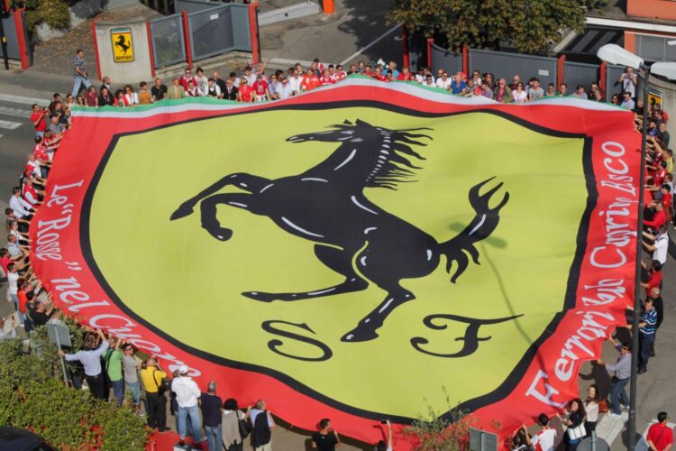 Ferrari fans salute Montezemolo