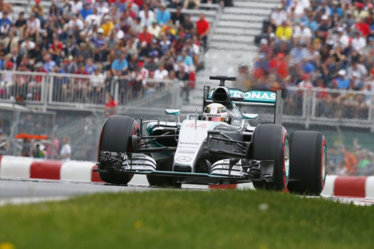 Mercedes locks up Montreal front row