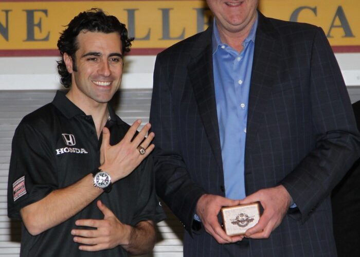 Basketball legend Bird presents ‘500’ winner’s ring to Franchitti