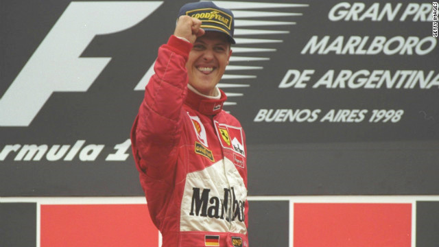 Schumacher winning Argentina GP in 1998
